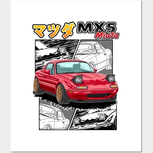 JDM Mazda MX5 Miata Posters and Art